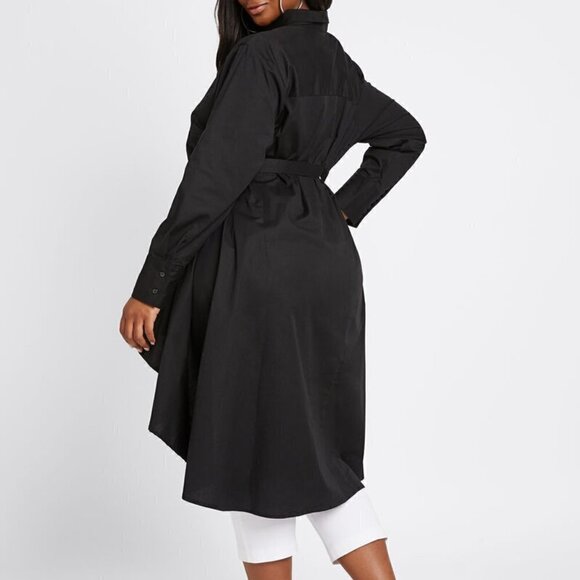 NEW Dubgee By Whoopi Hi-Low Black Belted Tunic Size 2X - Picture 2 of 12